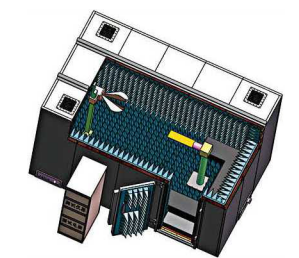 微波暗室3D示意图